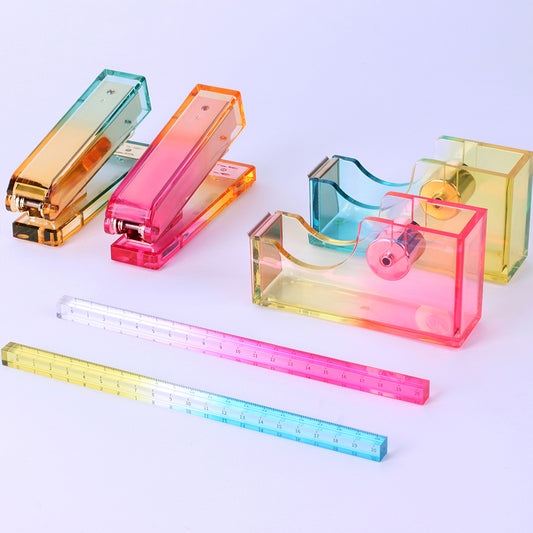 韓國Mood Office Tool 雙色透明釘書機 - 預購貨品