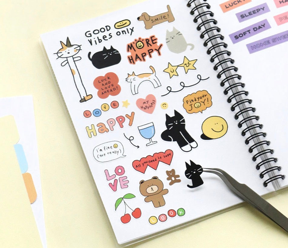 兩本9 折‼️韓國Doodle It A5 尺寸 80 頁離型紙貼紙冊 [預購貨品］