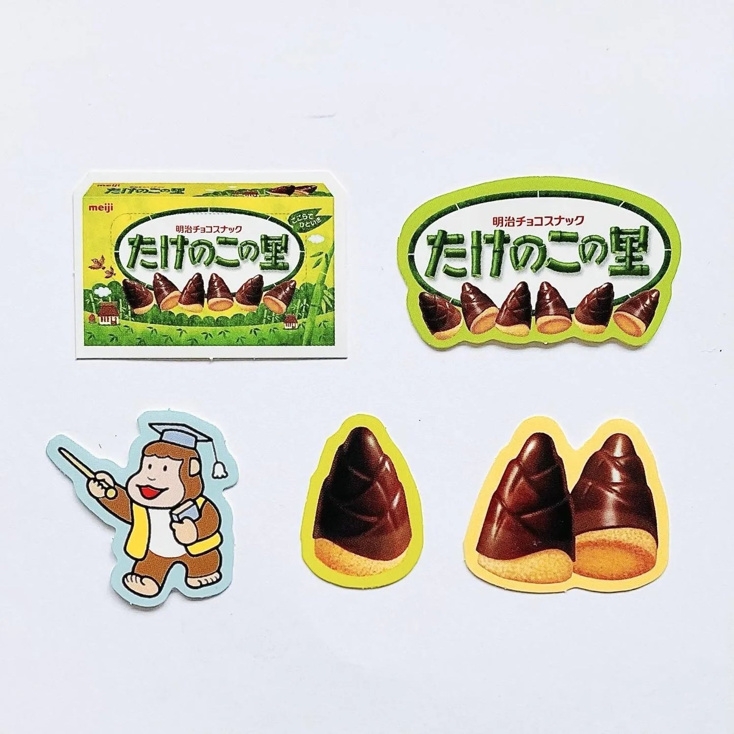 兒時回憶‼️ 日本Funbox 朱古力零食造型盒貼紙 （共3 款，一盒25 個 ）