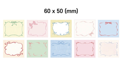 韓國Monolike 絲帶框框拼貼素材包 Ribbon Label Stickers Pack *可書寫* [預購貨品，下單後14天出貨]
