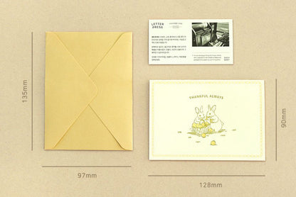 韓國Forest Memories Letter Press 心意卡 - 4 個選擇 （生日、感謝、萬用）