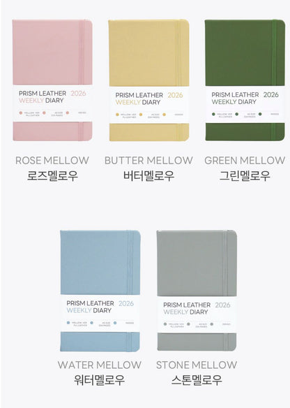 韓國 2026 Beverly月周計劃皮革封面A5 SCHEDULE -  5 色選擇  [預購貨品，下單後14天出貨]