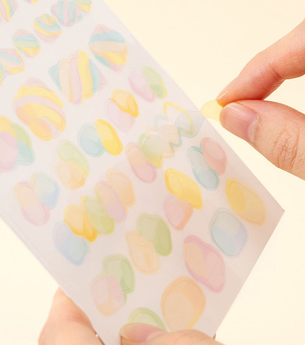 韓國Full design Useful Highlight Stickers - ￼Marshmallow 棉花糖