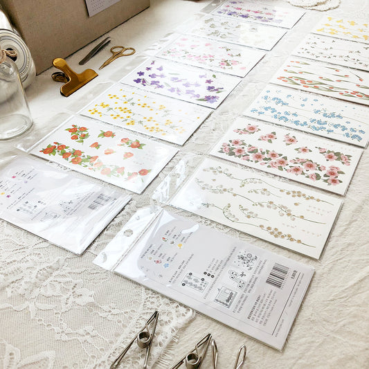 韓國 Flora Series 貼紙套裝 - 預購貨品