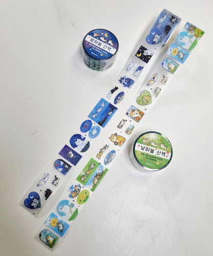 韓國 Doehye Drawing 貓咪四部曲卷裝貼紙: 第二部曲 - 踏踏森林原野