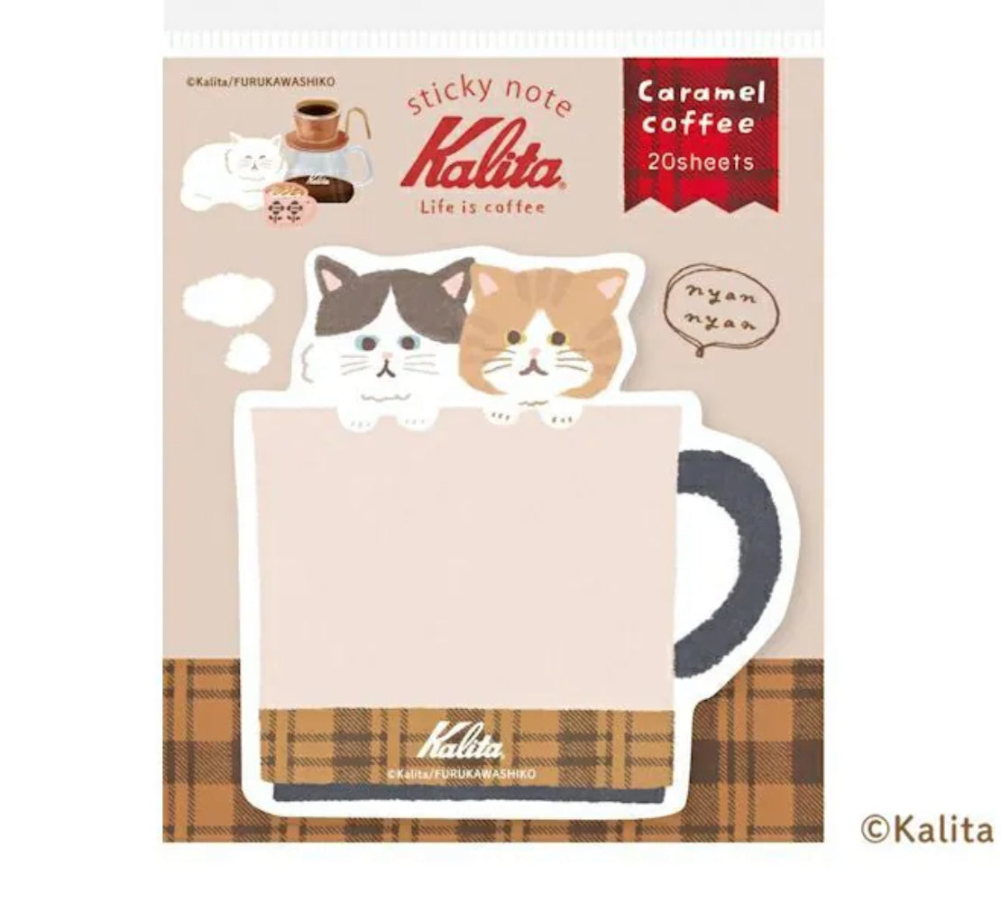 日本Kalita 貓咪咖啡館系列便條貼 - 一共4 款