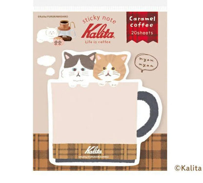日本Kalita 貓咪咖啡館系列便條貼 - 一共4 款