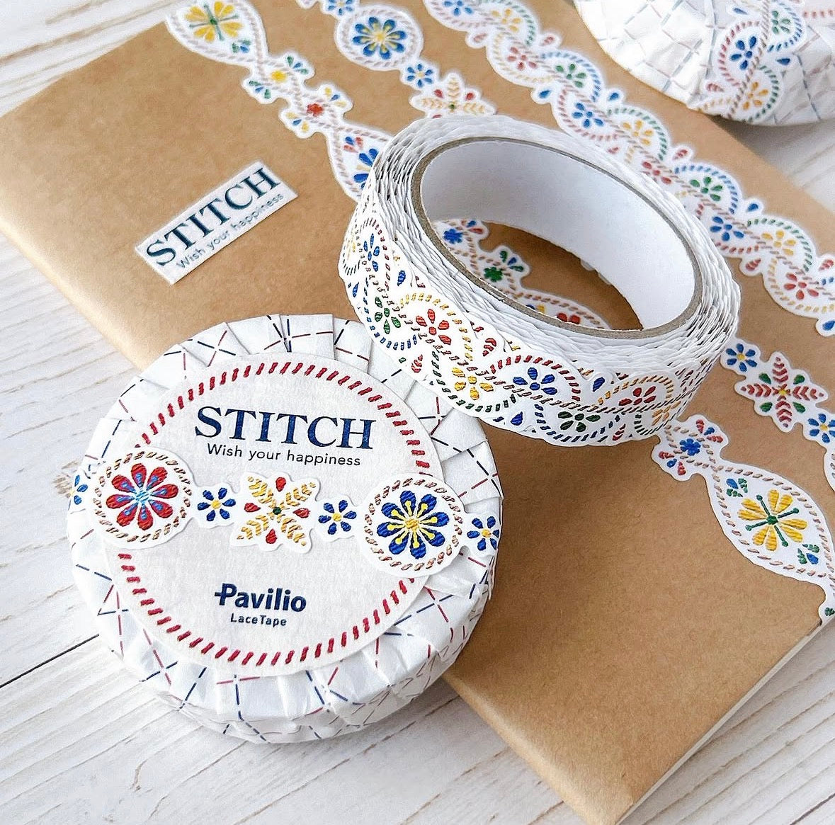 [7 月25 日截單］日本Lace Tape 系列厘士刺繡紙膠帶 - Stitch