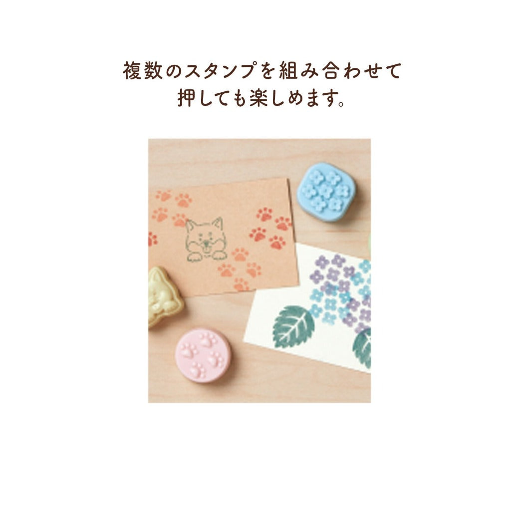 日本Sunstar 和菓子印章組合 - 樹葉、櫻花和繡球花