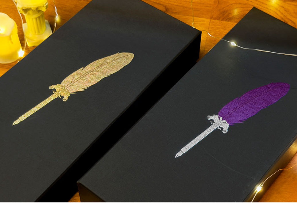 Wearingeul Ink 羽毛鋼筆套裝 Pen & Pen Holder Set (Your Throne - Purple) (預購貨品）