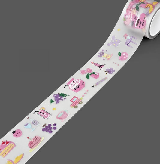 Glen 手繪純色200 枚貼紙 - 紫色系 (預購貨品，下單後14天出貨)