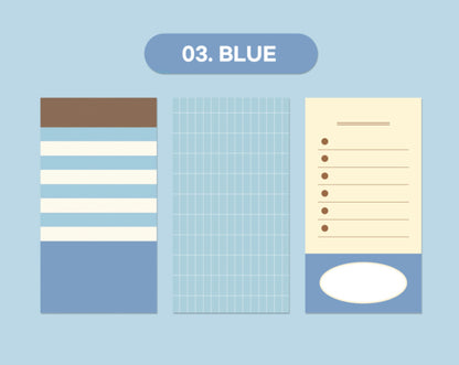 韓國 MONO Paper 便條簿 - Triple memo pad - blue