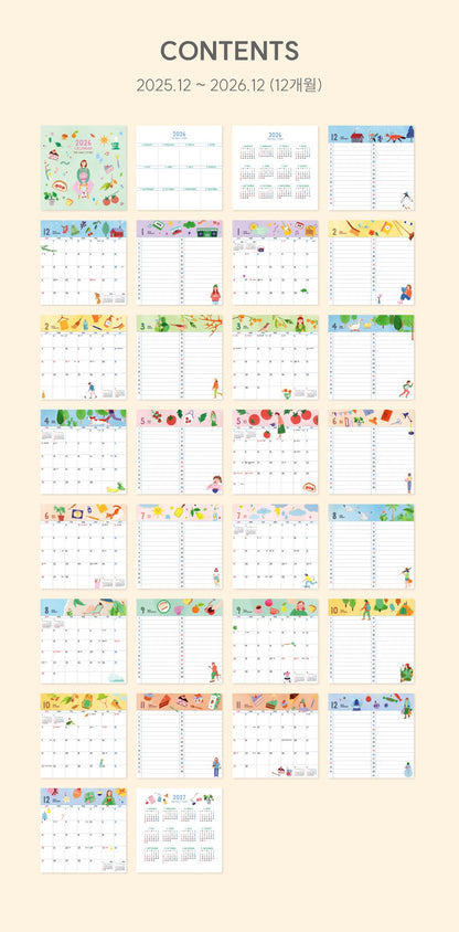2026 韓國The Daily Story 桌面月曆[預購貨品，下單後14天出貨]