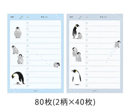 日本Midori To Do List 便條簿 - 企鵝一家