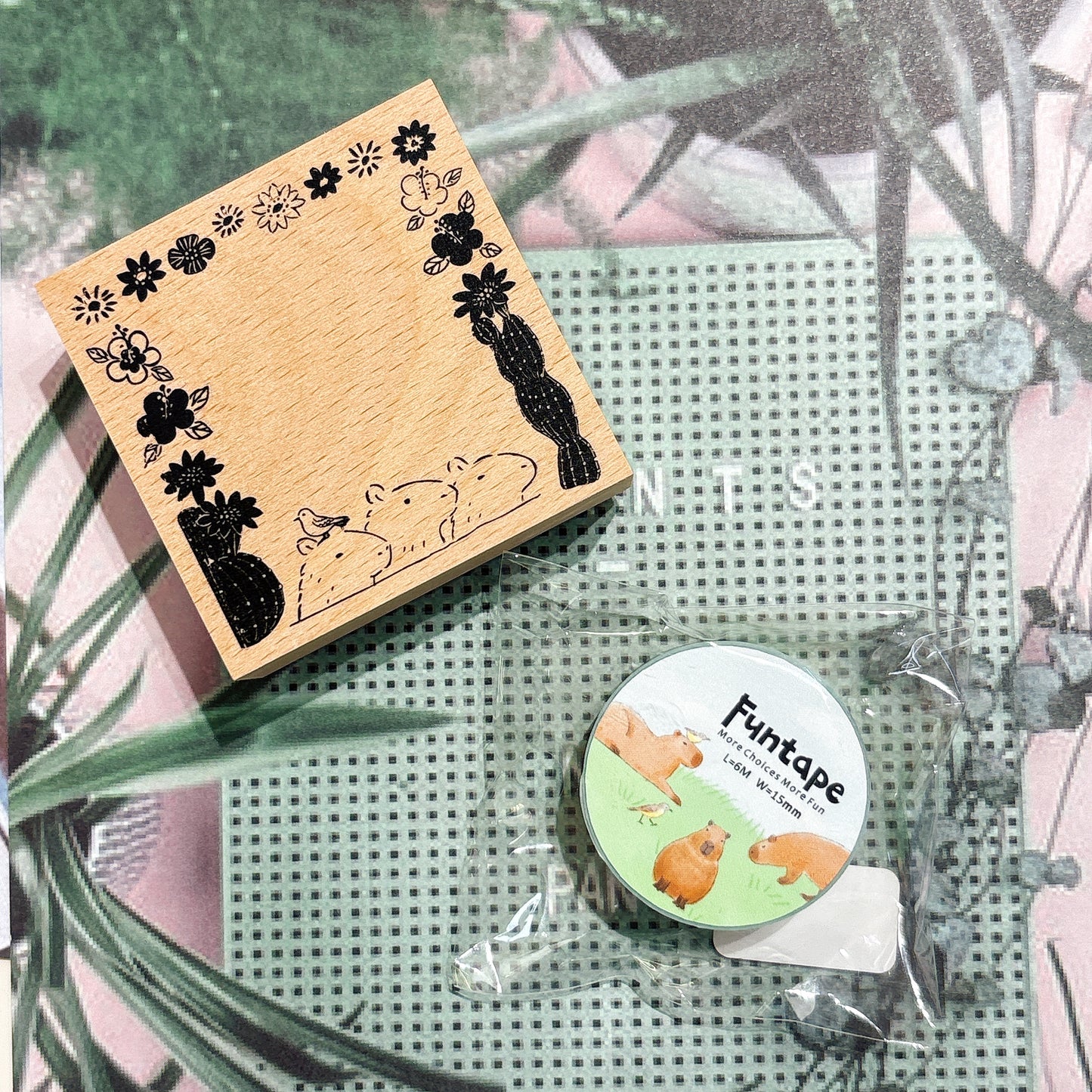 日本 I love Stamp 木製框框印章 - 人氣王👑水豚君