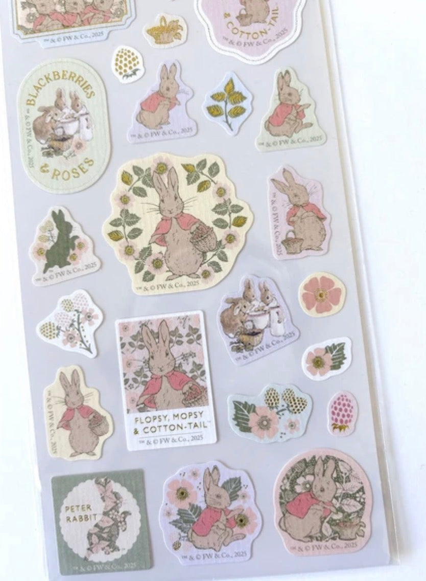 日本Peter Rabbit 彼得兔系列和紙貼紙 - 花園遊記