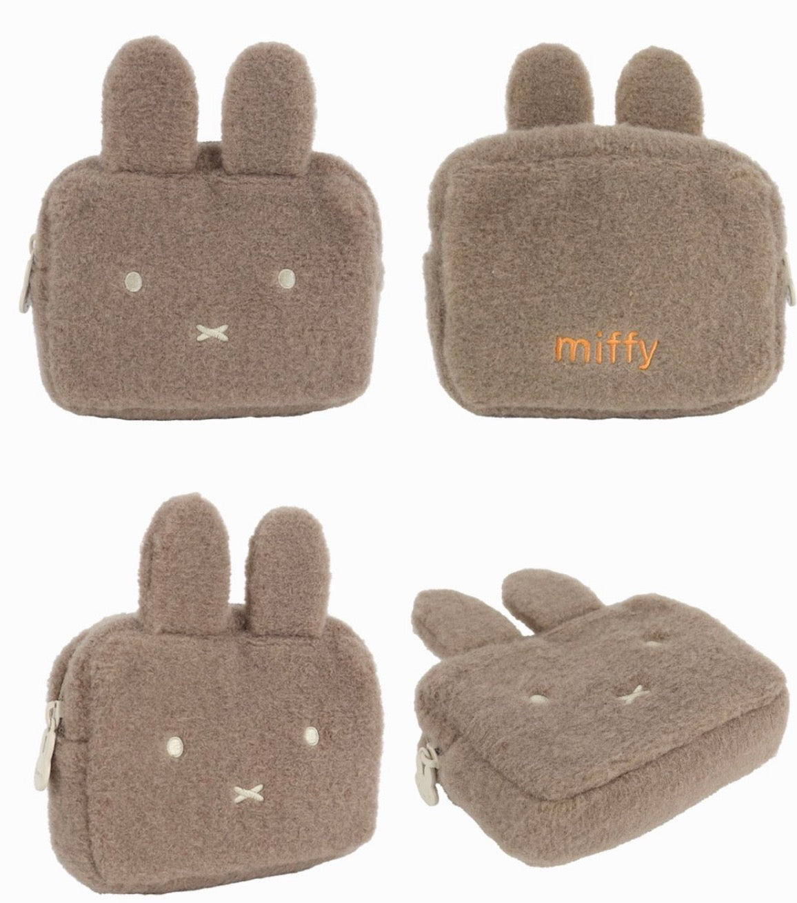 韓版 Miffy in Pastel Collection - Miffy 毛絨絨Face Pouch