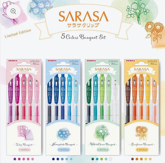 Zebra Sarasa Boutique 花束之色 5 Color Gel Pen Set - 四色選擇