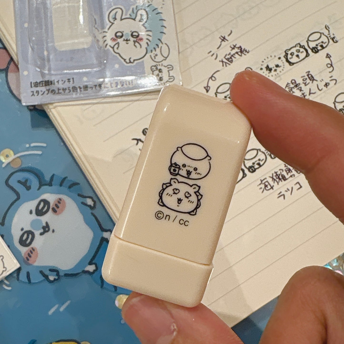 日本Chiikawa x Coro-re 滾輪式轆轆印章 - 團隊系列: 栗子與風獅