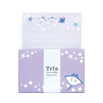 日本 Trio Animal 迷你信紙 Letter Set - 魔鬼魚