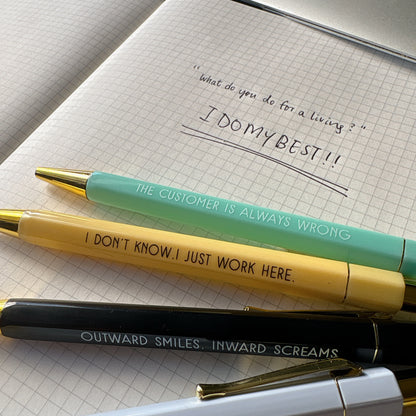 美國Anbo Customer Services 遇見奧客的員工專屬筆  - 0.5mm 黑色墨 原子筆