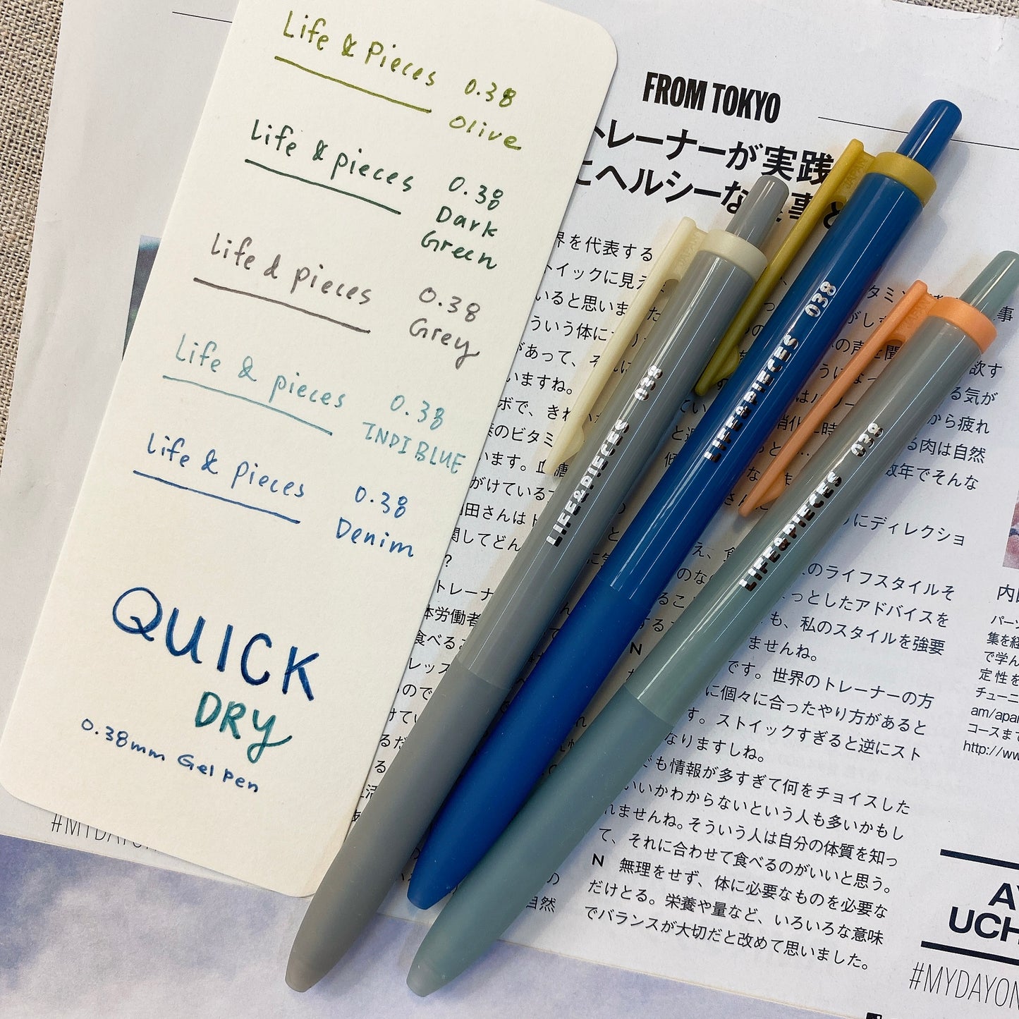 韓國 Life & Pieces 0.38mm Color Gel Pen