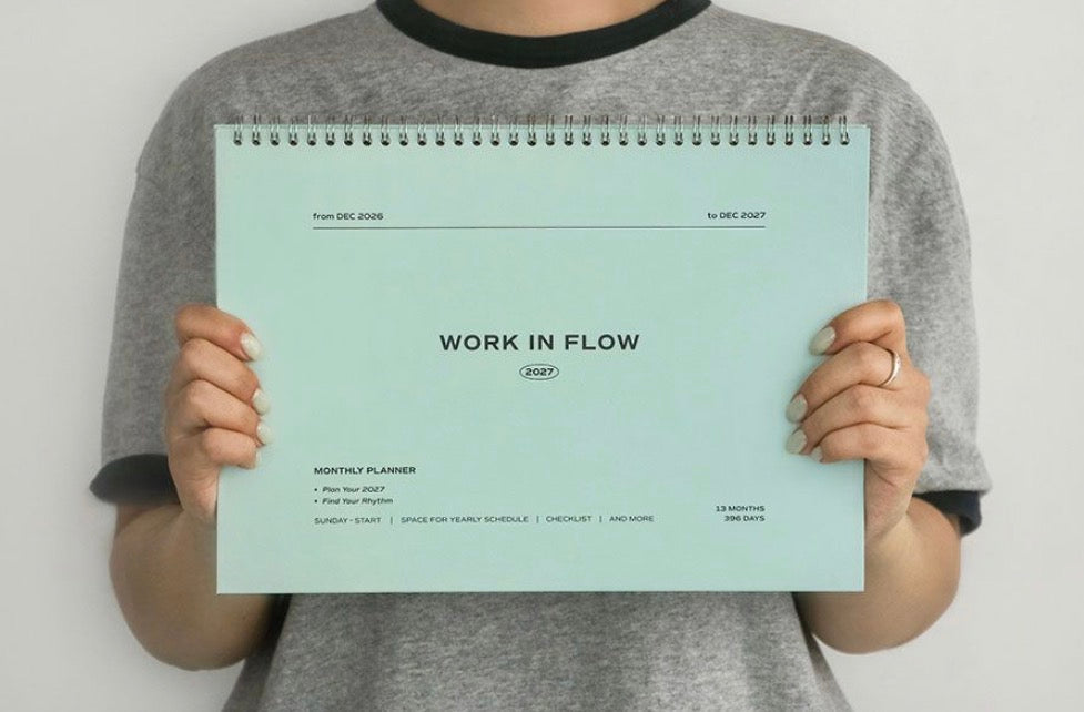 韓國2027 ICONIC Work in Flow A4 月計劃 & 桌上月曆2 in 1 [預購貨品］