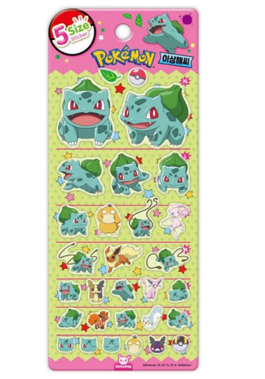 韓版Pokemon 寵物小精靈系列 5 Sizes 貼紙 - 奇異種子