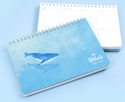 韓國藍色系鯨與深海自填日子淨周計劃Planner （網站獨家預購）