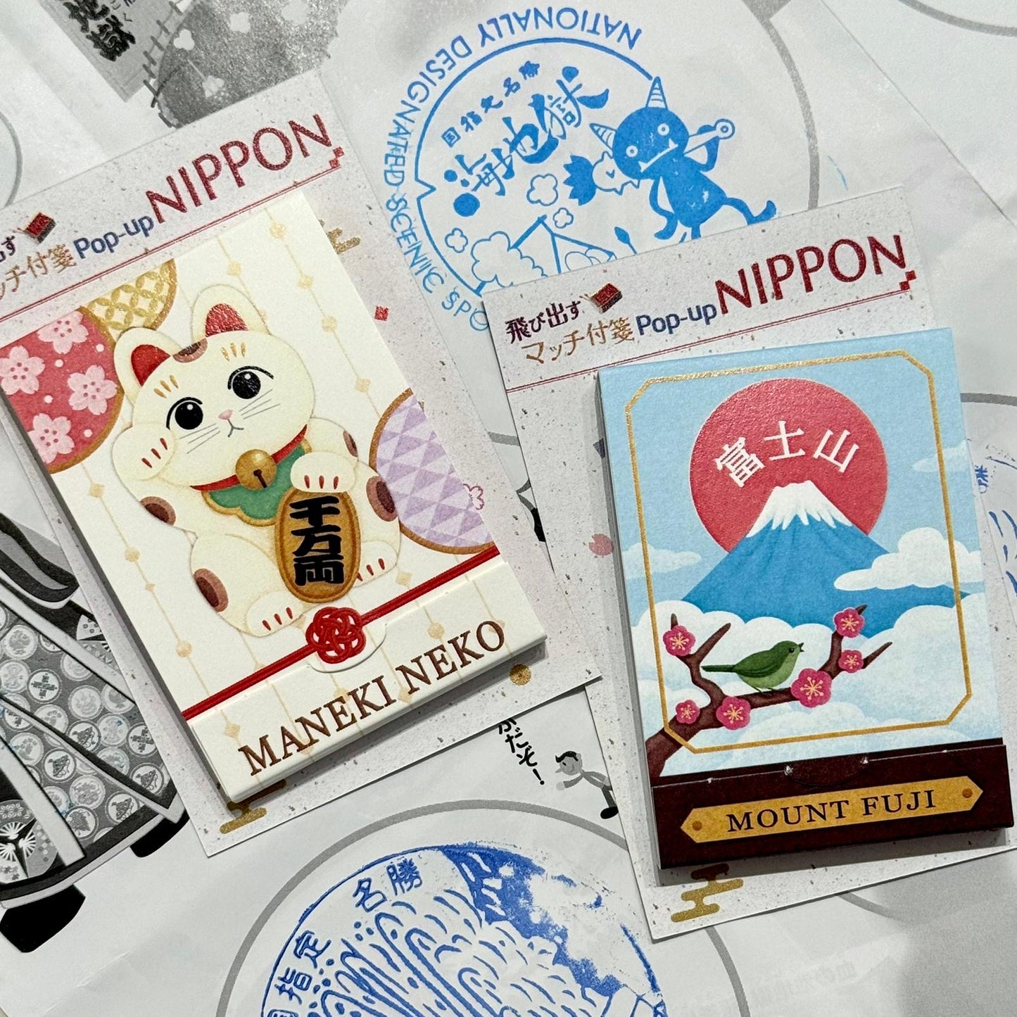 日和心情 Maneki Pop up 便條貼 - 富士山 / 招財貓