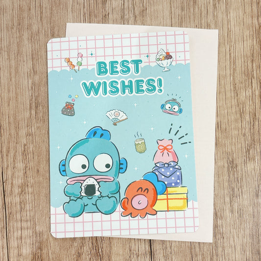 Sanrio 卡通角色心意卡 - 水怪 best wishes 萬用卡