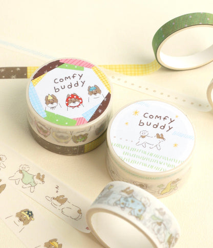韓國 Wannais 和紙紙膠帶套裝 - 狗狗Buddy  [預購貨品，下單後14天出貨]