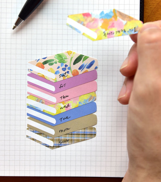 韓國Life Stationery Sticky Pattern Book 書本造型 Index Memo - 12 色選擇 * [預購貨品，下單後14天出貨]