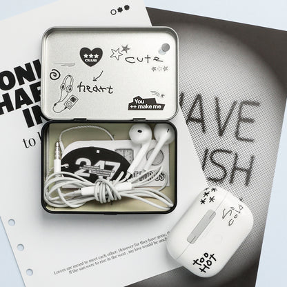 韓國 黑白塗鴉 Roll Stickers - （可獨立撕下每一粒）[預購貨品］