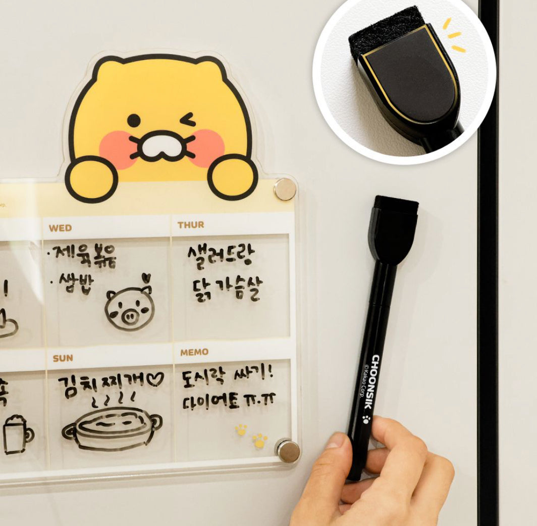 韓國春植磁石每週日程規劃板 (附有筆）