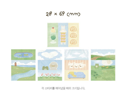 韓國Monolike 溫柔小動物拼貼素材包 Cozy Days Label Stickers Pack *可書寫* [預購貨品，下單後14天出貨]