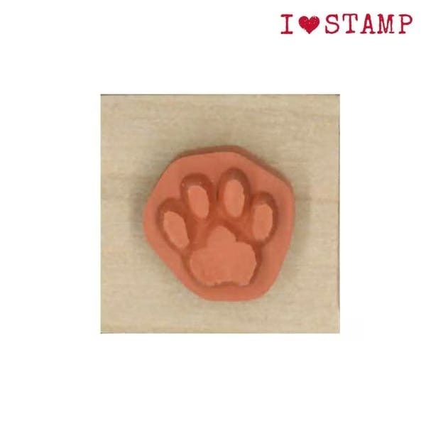 日本 I love Stamp 木製印章 - 🐾 掌印