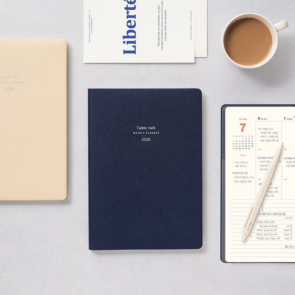 💕2026 韓國 Table Talk 時間規劃師 A5 [中號] 月+週計劃🌈  * [預購貨品，下單後14天出貨]
