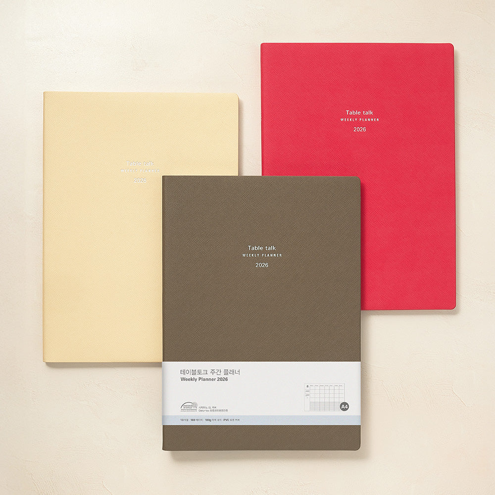 2026 韓國 Table Talk 時間規劃師 A4 [特大號] 月+週計劃🌈  * [預購貨品，下單後14天出貨]
