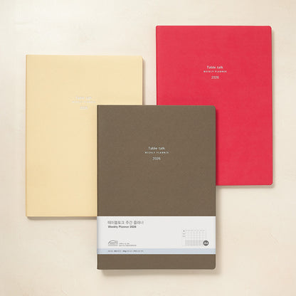 2026 韓國 Table Talk 時間規劃師 A4 [特大號] 月+週計劃🌈  * [預購貨品，下單後14天出貨]