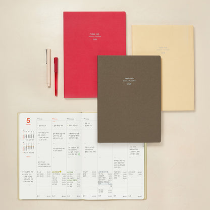 2026 韓國 Table Talk 時間規劃師 A4 [特大號] 月+週計劃🌈  * [預購貨品，下單後14天出貨]