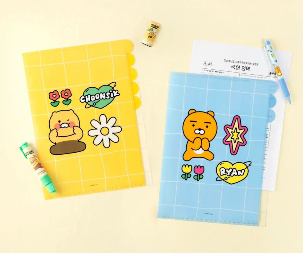 韓國 Kakao Friends 5 Pockets Folder 文件夾 - 春植 / Apeach / Ryan