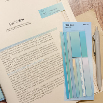 韓國 三合一用途 Mood index Highlighter Sticky Memo - 可書寫✍️