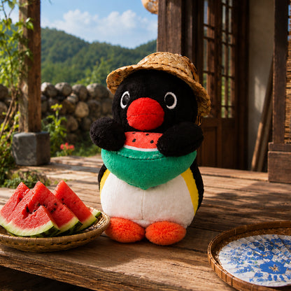 韓國Pingu 和Pinga 夏日吃西瓜造型匙扣 [預購貨品，下單後14天出貨]