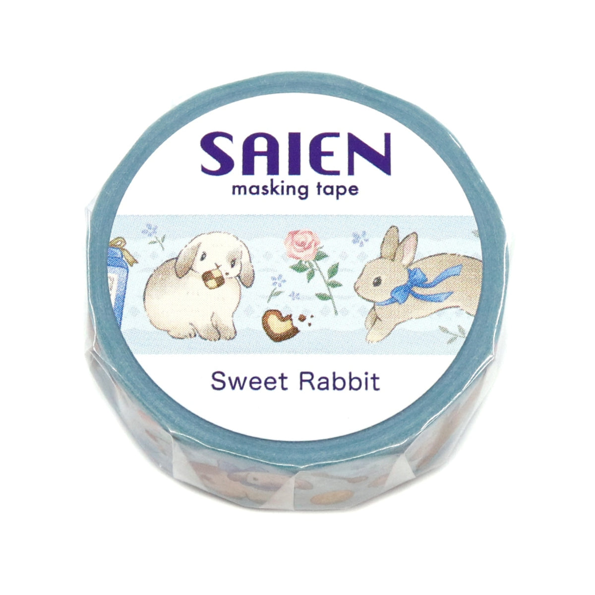 日本Saien 和紙 7 米長紙膠帶 - 甜點兔兔