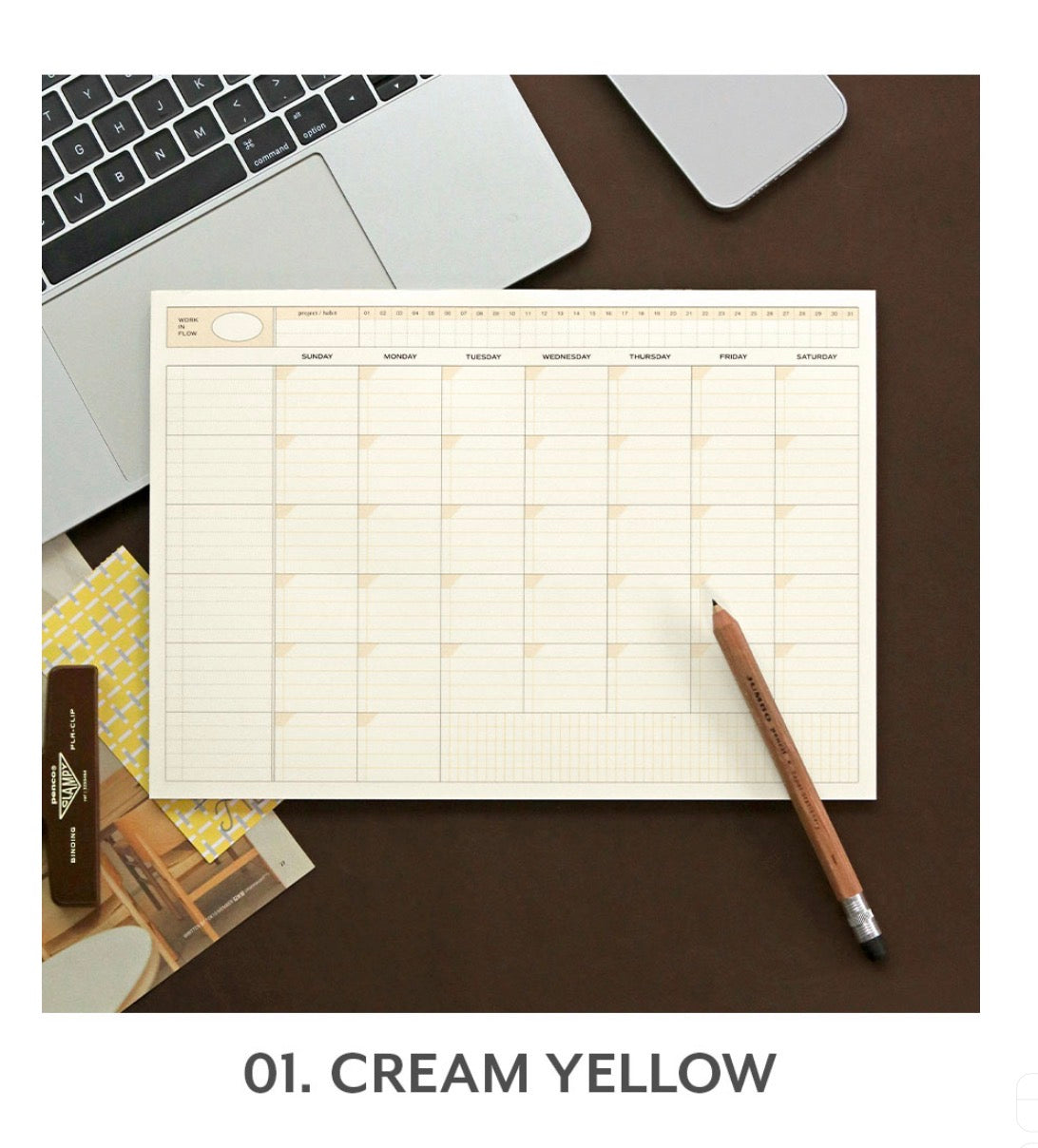 韓國Iconic A4 Monthly Schedule Pad - 50 張