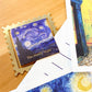 梵高的藝術館郵票型金屬書簽 - 星夜 / 向日葵