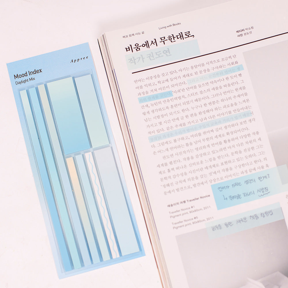 韓國 三合一用途 Mood index Highlighter Sticky Memo - 可書寫✍️