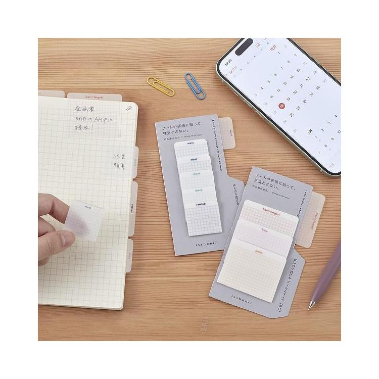 日本Isshoni 加厚半透明可書寫Mini Index便條貼 - Things To Do