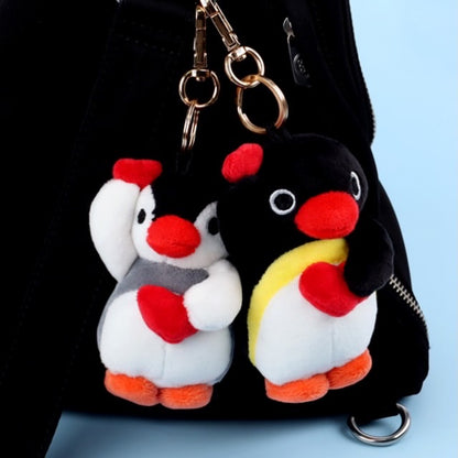 新品訂購88折‼️ 韓國企鵝家族Pingu Collection 毛公仔匙扣- 心心企鵝們 [預購貨品，下單後14天出貨]